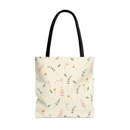 Chic Flower Power Tote Bag - Simple Elegance in Polyester - Bags