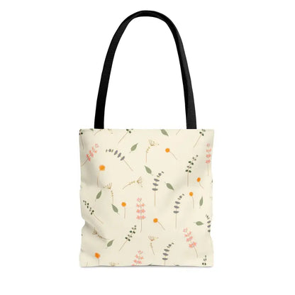 Chic Flower Power Tote Bag - Simple Elegance in Polyester - Bags