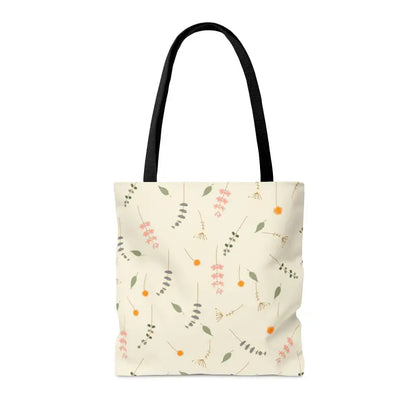 Chic Flower Power Tote Bag - Simple Elegance in Polyester - Bags