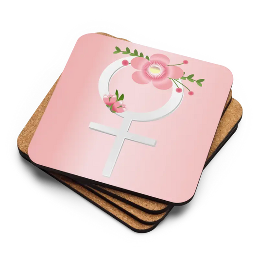 Elevate your Space with Chic Heat-resistant Pink Flower Coasters! - Kitchen and Dining