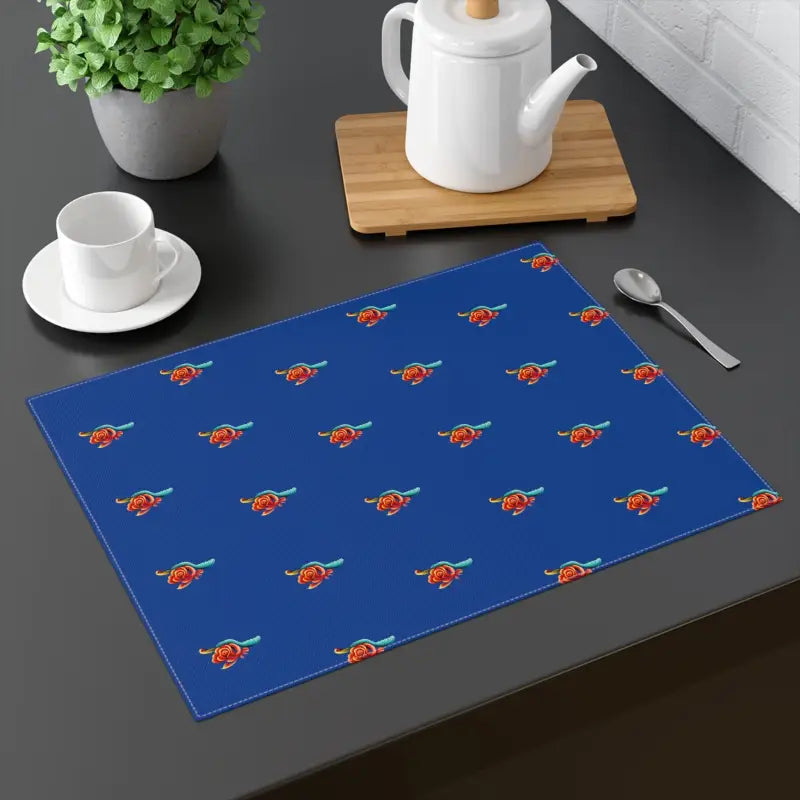 Chic Flower Graphic Cotton Placemats for a Stylish Table! - 18’’ × 14’’ Home Decor