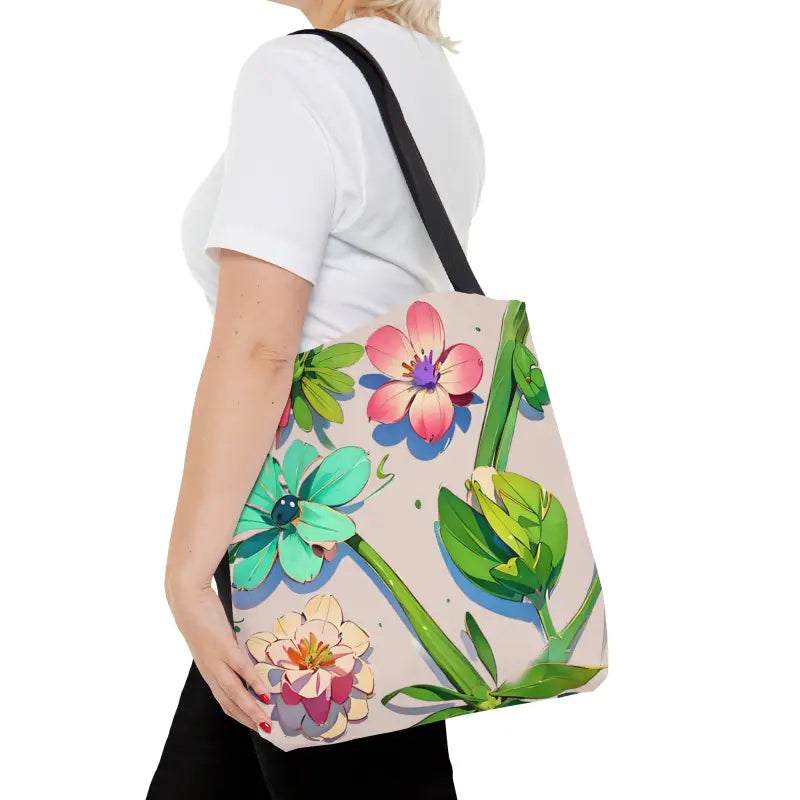 Flower Power Tote: Steal the Style Spotlight! - Medium Bags