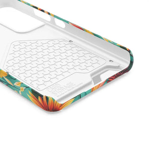 Phone Case with Vibrant Flowers and Card Holder - Dipaliz - Mobile Cases