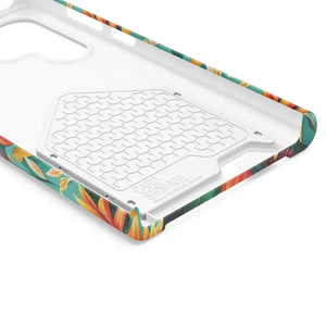 Phone Case with Vibrant Flowers and Card Holder - Dipaliz - Mobile Cases