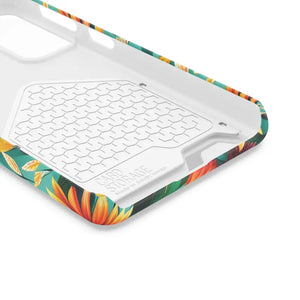 Phone Case with Vibrant Flowers and Card Holder - Dipaliz - Mobile Cases