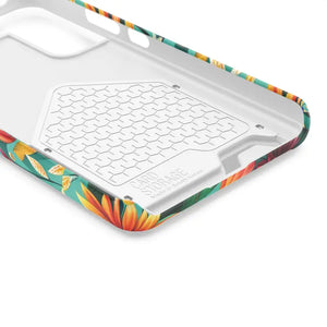 Phone Case with Vibrant Flowers and Card Holder - Dipaliz - Mobile Cases