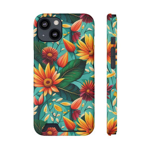 Phone Case with Vibrant Flowers and Card Holder - Dipaliz - Iphone 13 / Matte / Without Gift Packaging - Mobile Cases