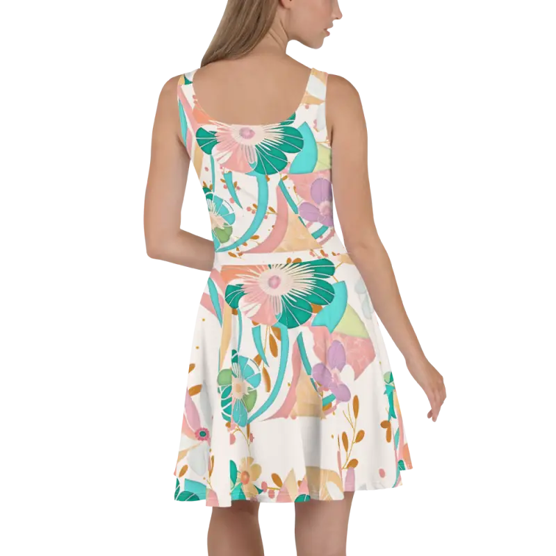 Enchanting Floral Skater Dress by Dipaliz - Xs Dresses