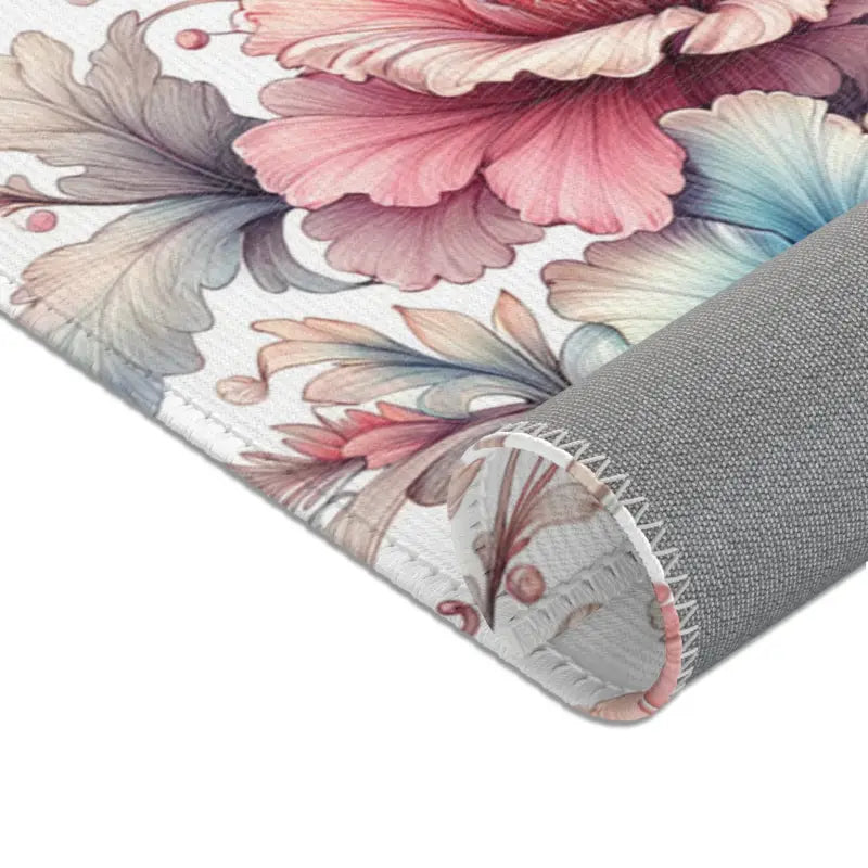 Vibrant Watercolor Floral Area Rug for Home Elegance - Decor