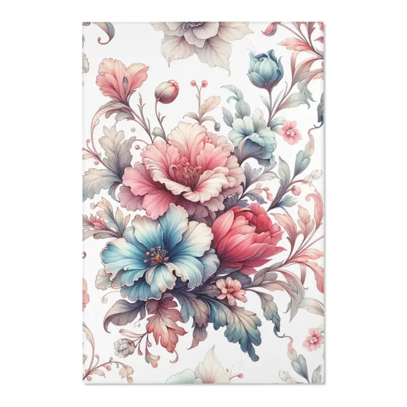 Vibrant Watercolor Floral Area Rug for Home Elegance - 48’’ × 72’’ Decor