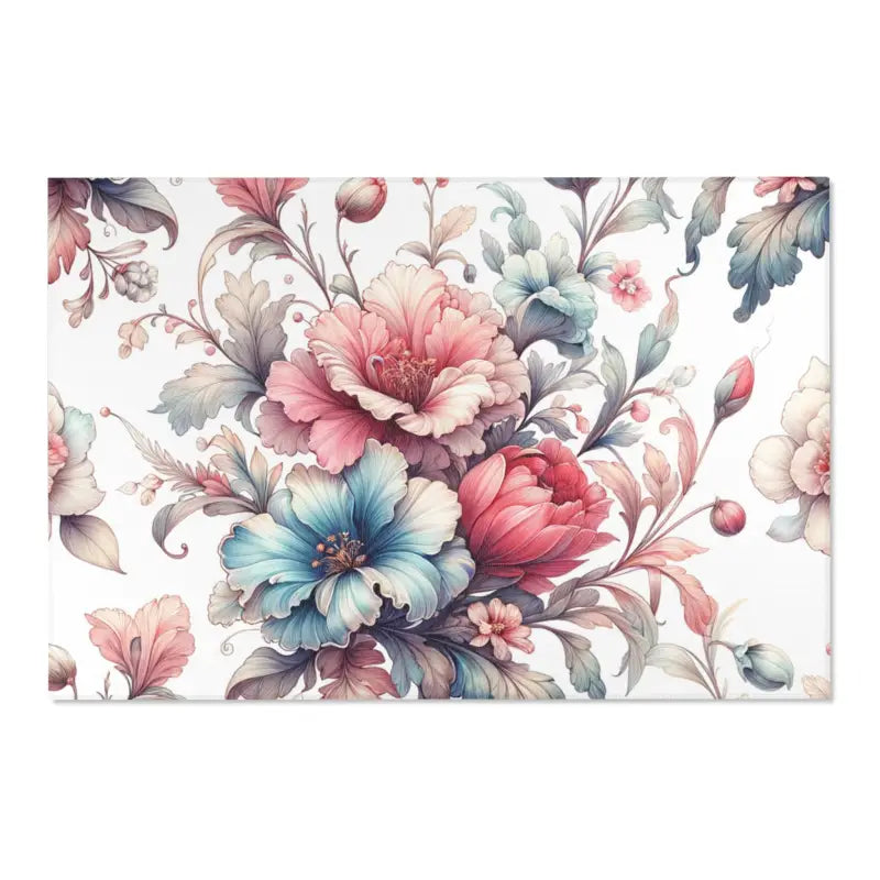 Vibrant Watercolor Floral Area Rug for Home Elegance - 72’’ × 48’’ Decor