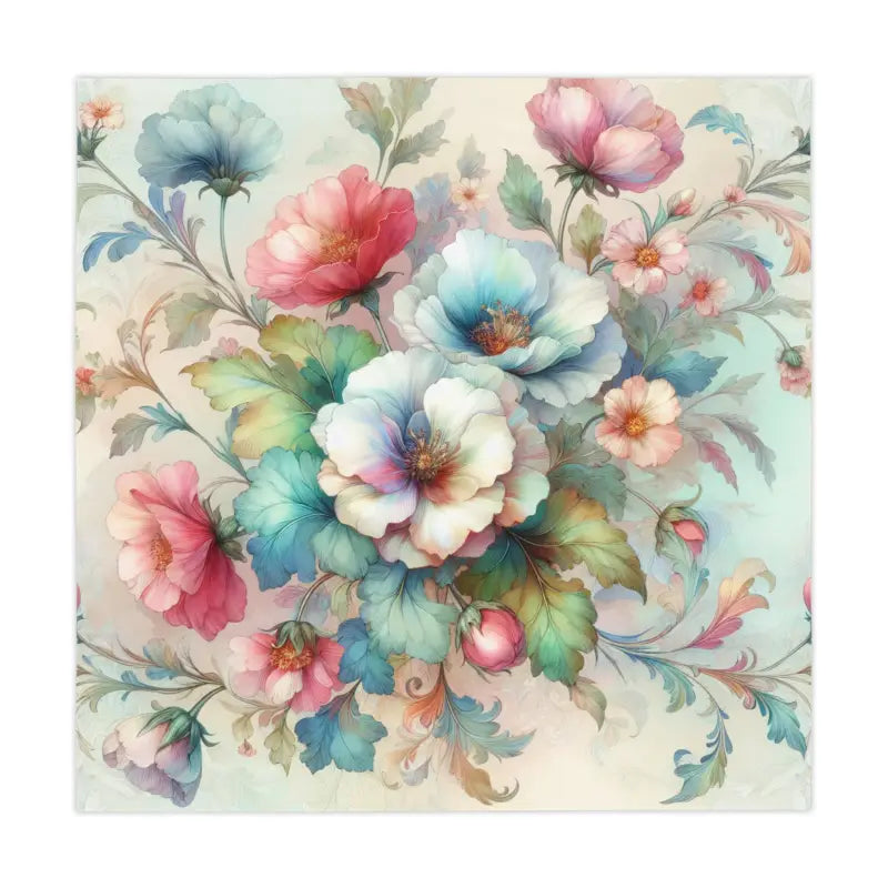 Enchanting Watercolor Flowers Tablecloth for 2024 Trends - one Size / White Home Decor