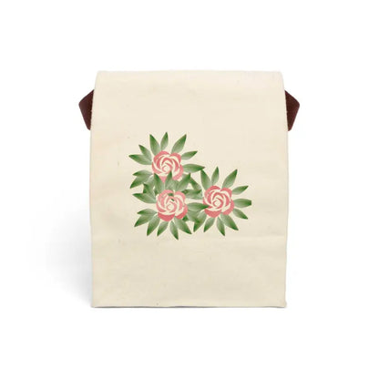 Vibrant Floral Canvas Lunch Bag - Embrace Nature’s Beauty - 8’’ x 12.5’’ 5.5’’ / Natural Bags