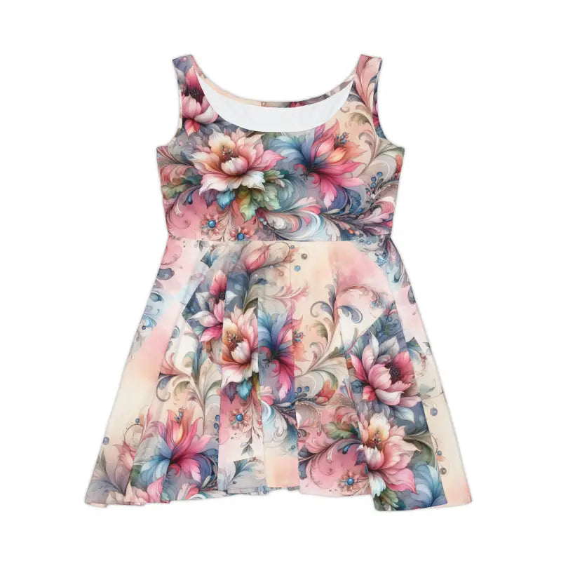 Captivate in Comfort with our Floral Skater Dress - Dresses