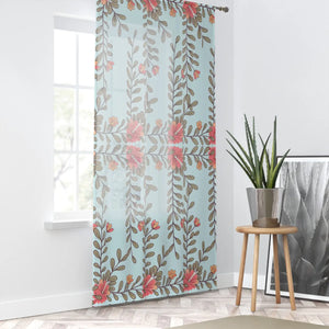 Elegant Flower Vines Window Curtains - Polyester - Dipaliz