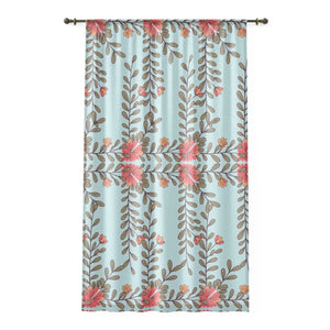 Elegant Flower Vines Window Curtains - Polyester - Dipaliz