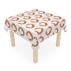 Flower Wreath Pink Tablecloth – Soft Polyester - Dipaliz - Tablecloths
