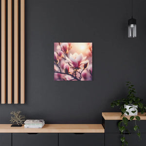 Vibrant Flowering Magnolia Wall Art - Satin Canvas - Dipaliz - Prints