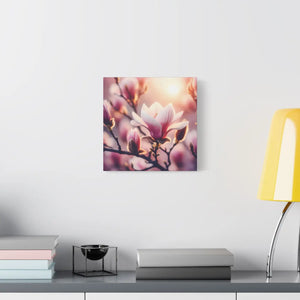 Vibrant Flowering Magnolia Wall Art - Satin Canvas - Dipaliz - Prints