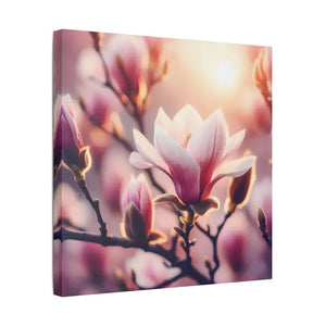 Flowering Magnolia Wall Art Canvas Print - Vibrant Satin Design - Dipaliz - Prints