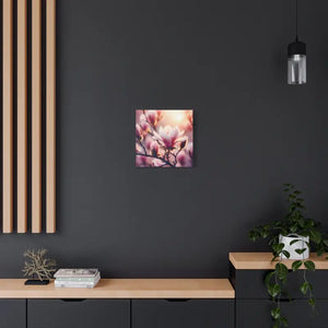 Flowering Magnolia Wall Art Canvas Print - Vibrant Satin Design - Dipaliz - Prints