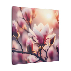 Flowering Magnolia Wall Art Canvas Print - Vibrant Satin Design - Dipaliz - Prints
