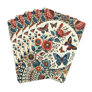 Paper Products - Butterfly Poker Playing Cards - Vibrant Flower Design - Dipaliz 2.5’’ x 3.5’’ / White / Semi Glossy