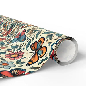 Stylish Floral Butterfly Wrapping Papers - Elegant Gift Wrap - Dipaliz - Paper