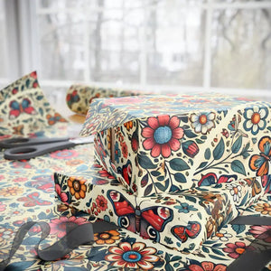Stylish Floral Butterfly Wrapping Papers - Elegant Gift Wrap - Dipaliz - Paper