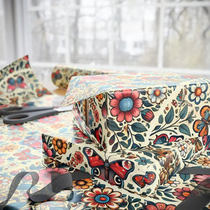 Stylish Floral Butterfly Wrapping Papers - Elegant Gift Wrap - Dipaliz - Paper