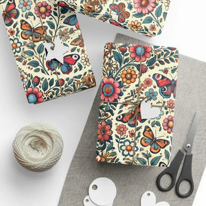 Stylish Floral Butterfly Wrapping Papers - Elegant Gift Wrap - Dipaliz - Paper