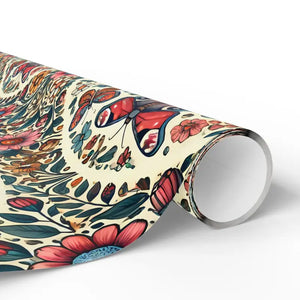 Stylish Floral Butterfly Wrapping Papers - Elegant Gift Wrap - Dipaliz - Paper