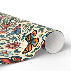 Stylish Floral Butterfly Wrapping Papers - Elegant Gift Wrap - Dipaliz - Paper