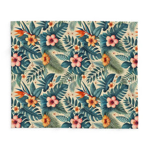 Cozy Arctic Fleece Blanket - Vibrant Leaves Pattern - Dipaliz - Blankets