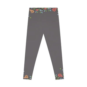 Floral Stretchy Leggings Vibrant Flowers Ankle High Cut Dipaliz