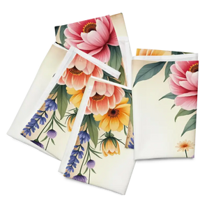 Cloth Napkin Set - Floral Corners Soft Dining Upgrade - Dipaliz - Napkins