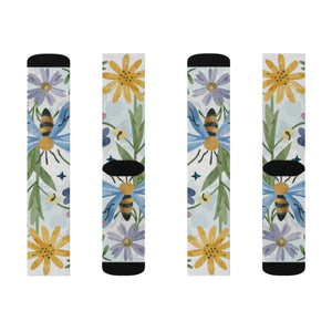 Vibrant Nature Pattern Sublimation Socks - Eco-friendly Gifts - Dipaliz