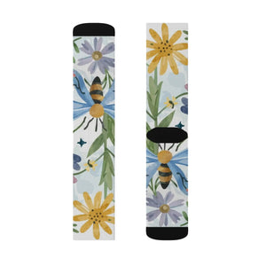 Vibrant Nature Pattern Sublimation Socks - Eco-friendly Gifts - Dipaliz