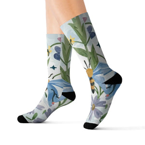 Vibrant Nature Pattern Sublimation Socks - Eco-friendly Gifts - Dipaliz