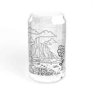 Vibrant Floral Sipper Glass with Straw - Tempered - Dipaliz - Tumblers