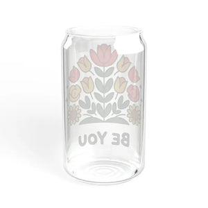 Clear Tempered Glass Sipper with Bamboo Lid and Tritan Straw - Dipaliz - Tumblers