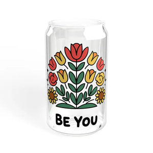 Clear Tempered Glass Sipper with Bamboo Lid and Tritan Straw - Dipaliz - Without Lid or Straw / 16oz - Tumblers