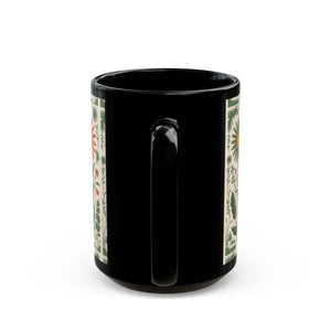 Glossy Butterflies Black Ceramic Mug - Floral - Dipaliz - Mugs