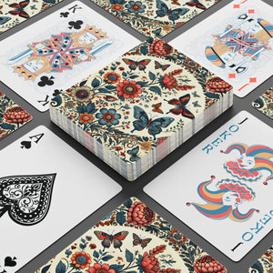 Vibrant Butterfly Poker Playing Cards - 300gsm Card Stock - Dipaliz - Games