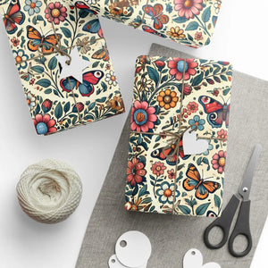 Stylish Floral Butterfly Wrapping Paper - Gift Celebrations - Dipaliz - 30’’ x 36’’ / Glossy - Products