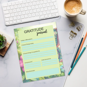 Floral Positivity Gratitude Journal - Versatile Sizes - Dipaliz - Notepads