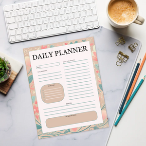 Vibrant Flower Power Notepad - Daily Planning Style - Dipaliz - Notepads