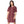 Dresses - Deep Red Comfortable Oversize Fit Floral T-shirt Dress - Dipaliz