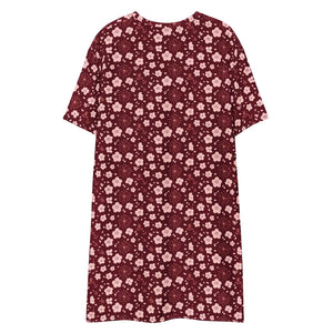 Deep Red Dress – Oversize Fit Organic Midi - Dipaliz - Dresses - Xs