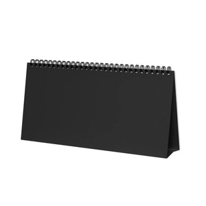 Floral Desktop Calendar – Sleek Black Spiral - Dipaliz - Desk Calendars